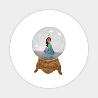 Snowglobe Watercolour Illustration Magnet